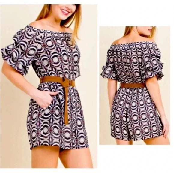 BNWT Tribal Geo Print Romper - Picture 2 of 8
